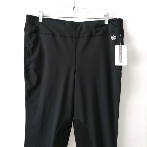 FitsT4 Sports Womens Black Pull On Stretch Ankle Athletic Leggings Size XL - Picture 2 of 6